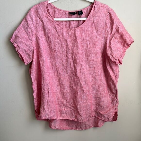 Tahari 100% Linen Tunic Top 1X - Picture 1 of 5